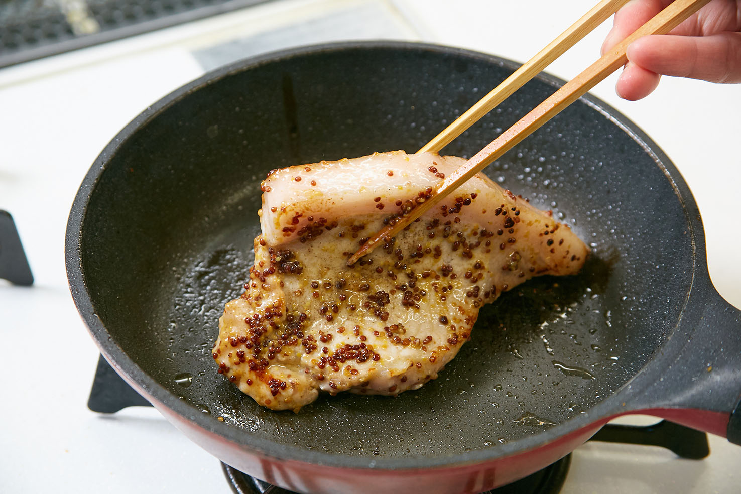 豚肉のマスタード焼き