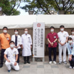 インフルエンザ予防接種事業に参加した福岡総合病院職員の集合写真