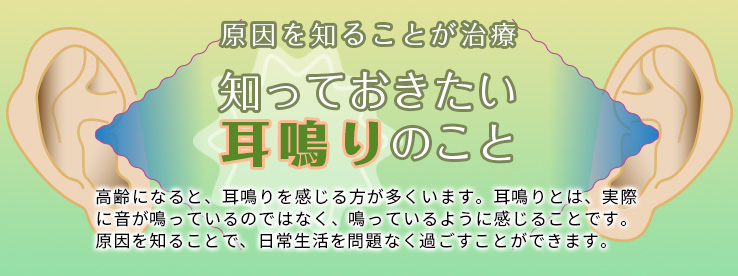 原因を知ることが治療 知っておきたい耳鳴りのこと