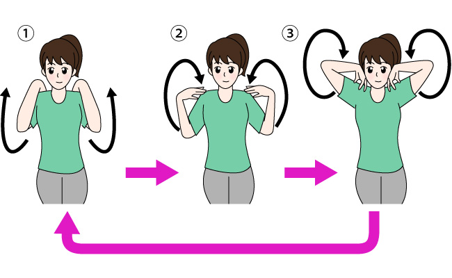 肩甲骨回し(肩こり・腰痛予防)