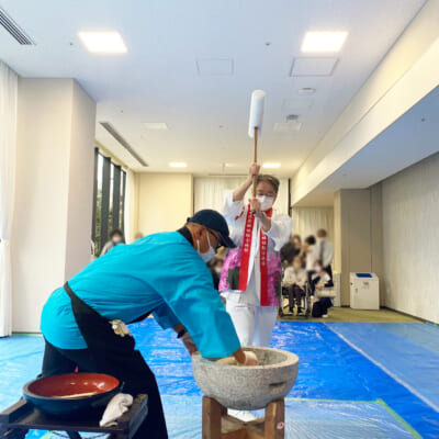 良い年になりますように！合同で新春餅つき大会